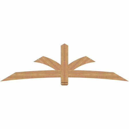 Ekena Millwork Davenport Timber Gable Bracket, Western Red Cedar, 96"W x 28"H x 1 1/2"D x 5 1/2"F, 7/12 Pitch GBW096X28X0206DAV00SWR